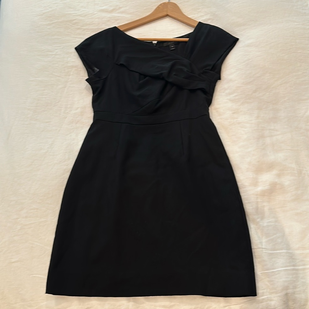 J Crew 4P black 100% wool dress.